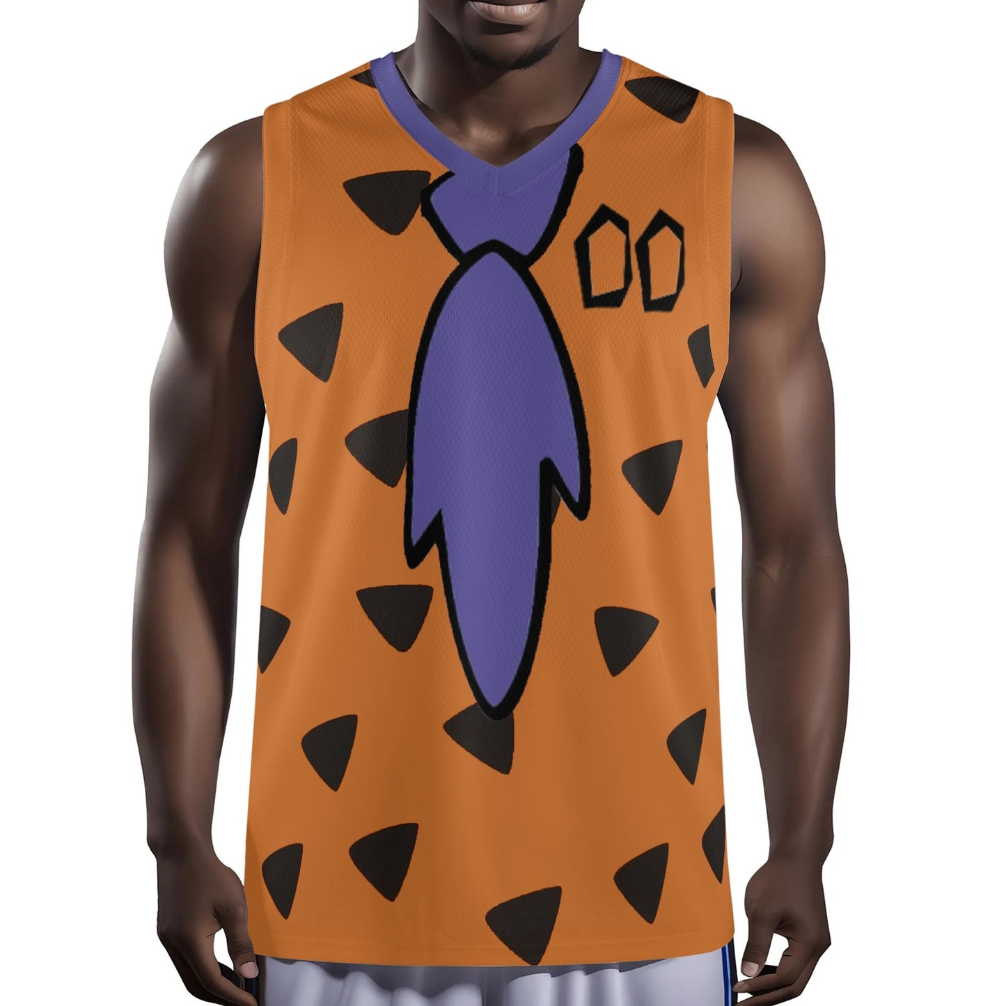 Mens Flintstone Basketball Jersey #00
