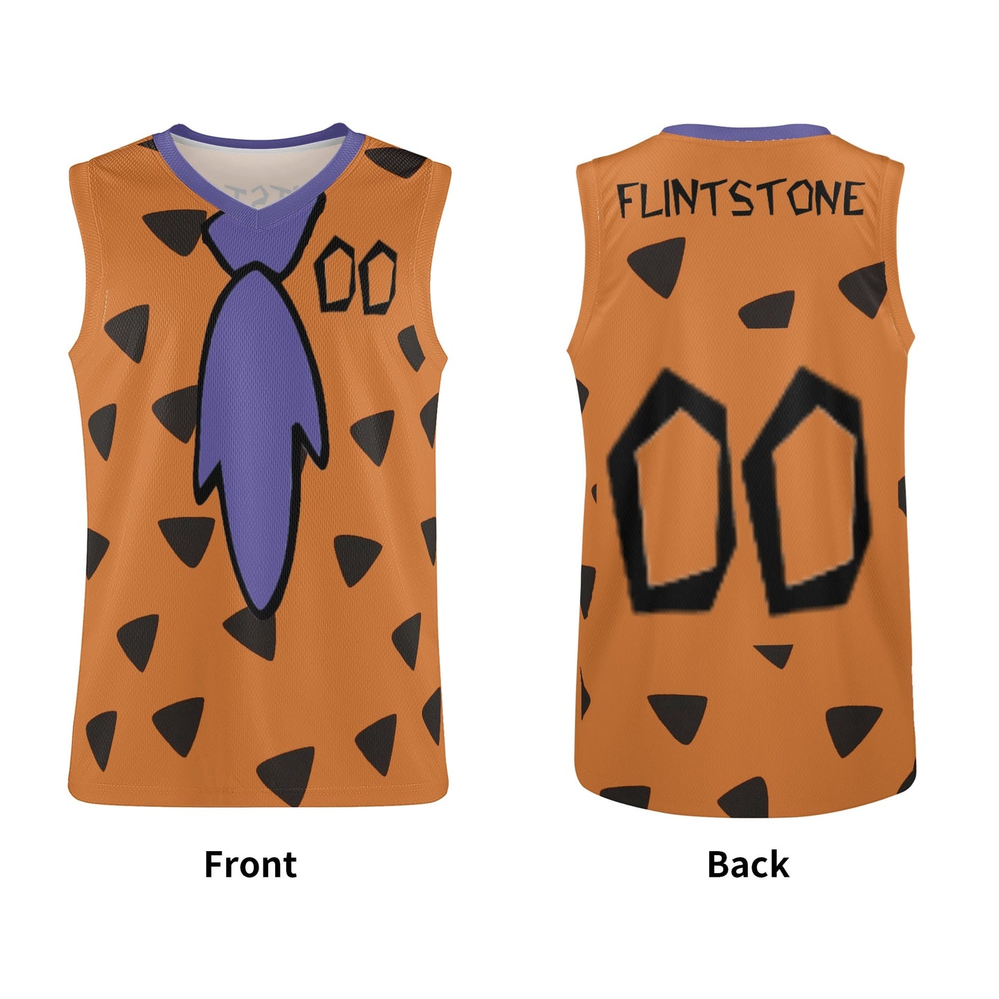 Mens Flintstone Basketball Jersey #00