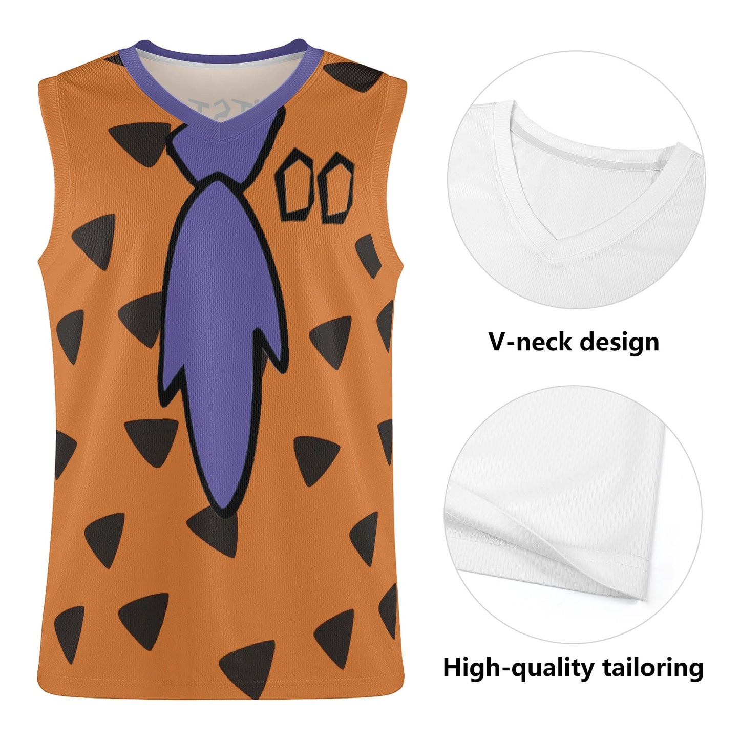 Mens Flintstone Basketball Jersey #00