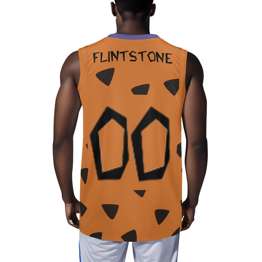 Mens Flintstone Basketball Jersey #00